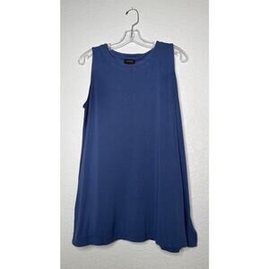 J. Jill Blue Sleeveless A-Line Tunic Tank Women’s M Rayon Stretch